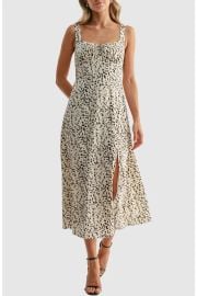 Square Neck Fit and Flare Midi Dress at Nordstrom